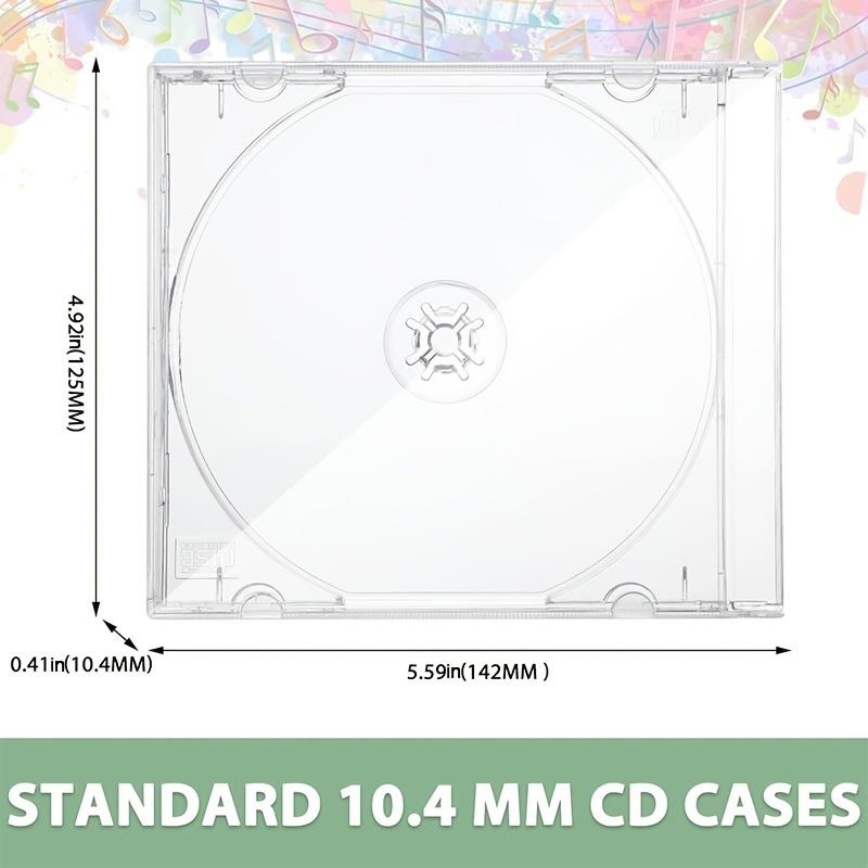 5/10pcs 10.4mm Standard Single-Sided Transparent CD Disc Boxes with Clear Tray Durable Acrylic Storage for CDs DVDs Organizing