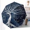 Tiedye Sunflower Utomatic Folding Umbrella Compact 8Rib Design For Outdoor Daily Compact Umbrella And Festive Gift Y274