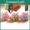 Cute Bow Pig Plush Stuffed Toy Keychain Bag Decor Pp Cotton Gift Girls For