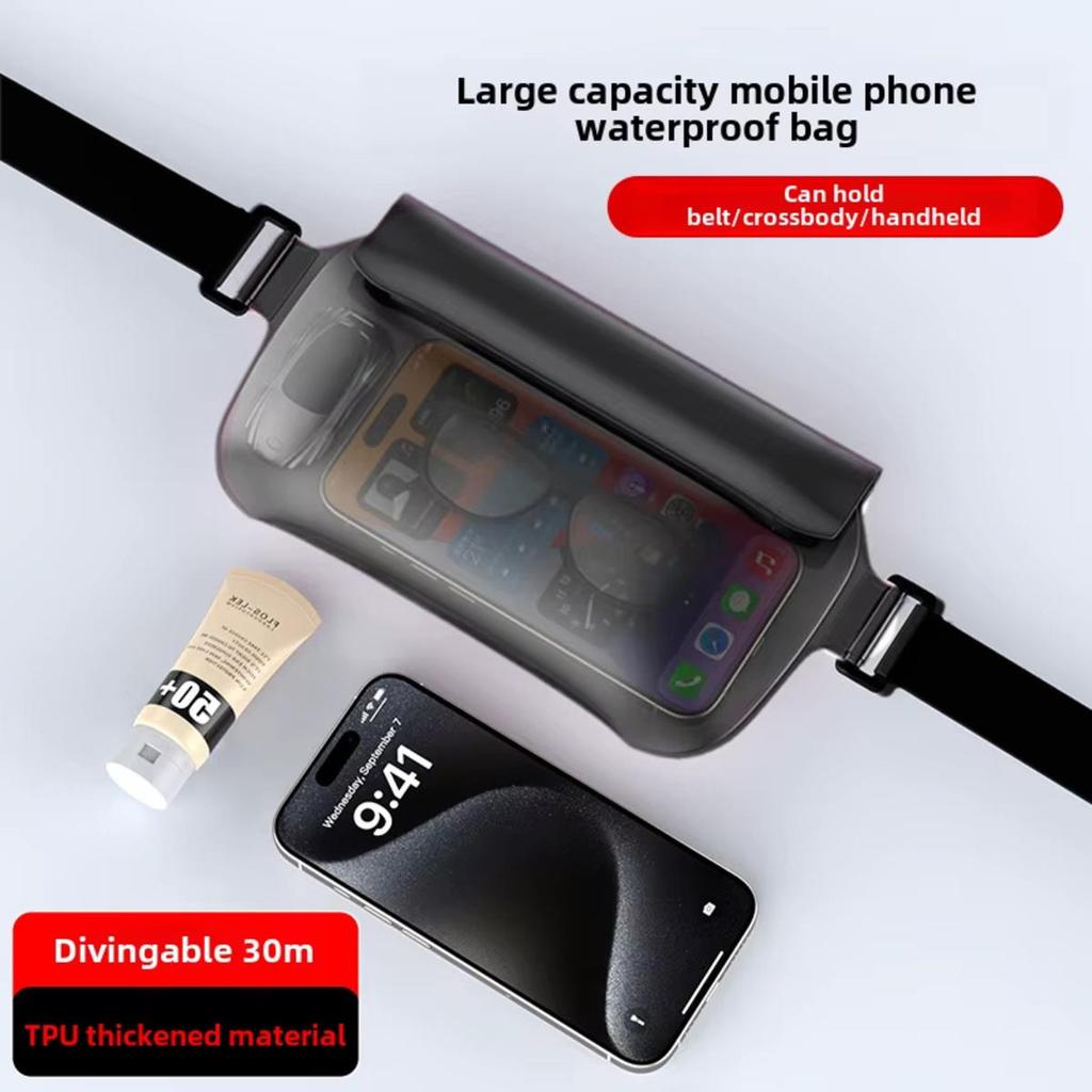Waterproof Sealing Drift Diving Swimming Waist Bag Touchscreen Transparent Photo Waterproof Bag Underwater Dry Bags for Phone