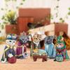 Festive Royal Kitten Family Resin Sculpture – Creative Christmas Ornament