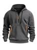 Men’s Custom Logo Hoodie: Cross-border Autumn/Winter Zip Pocket Pullover Jacket