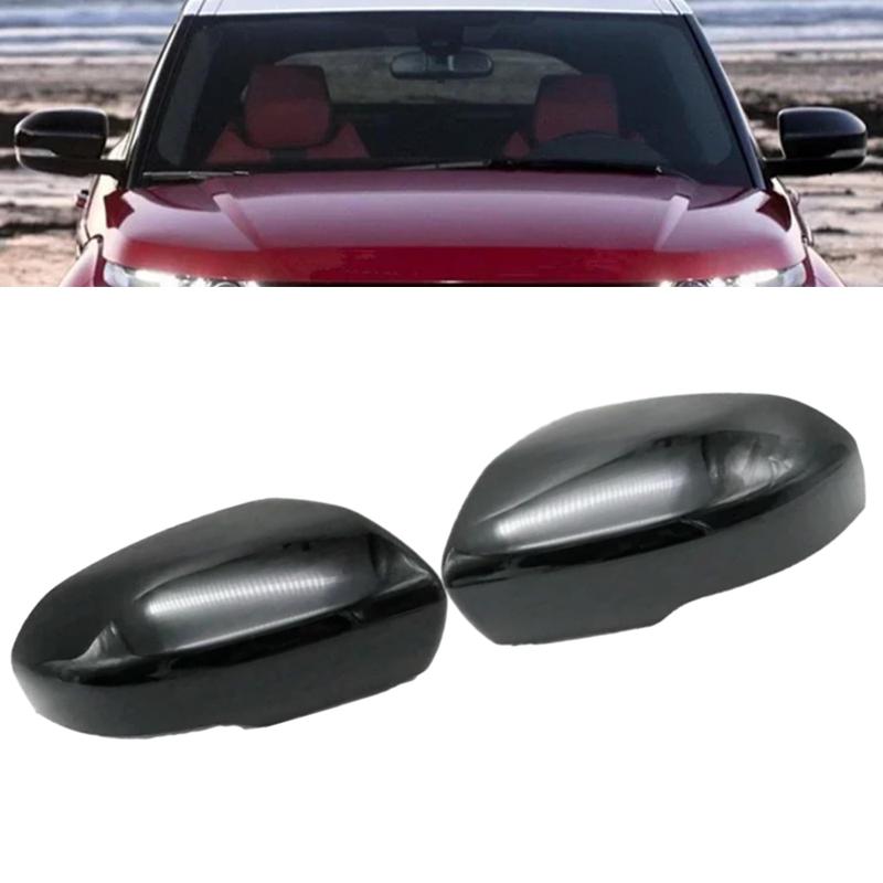 Glossy Black Side Rearview Mirror Cover Caps Shell for Land Rover Range Rover Evoque 2011 2012 2013