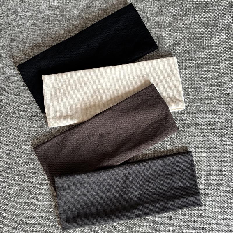 Sportliches Stirnband im koreanischen Stil mit Rippenmuster für Männer und Frauen - Unifarben für Laufen, Tennis, Basketball und Badminton