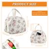 Lunch Bag with Handle for Women Reusable Lunch Tote Bag with Double Zippers and Outside Pocket for Work School Travel Picnic