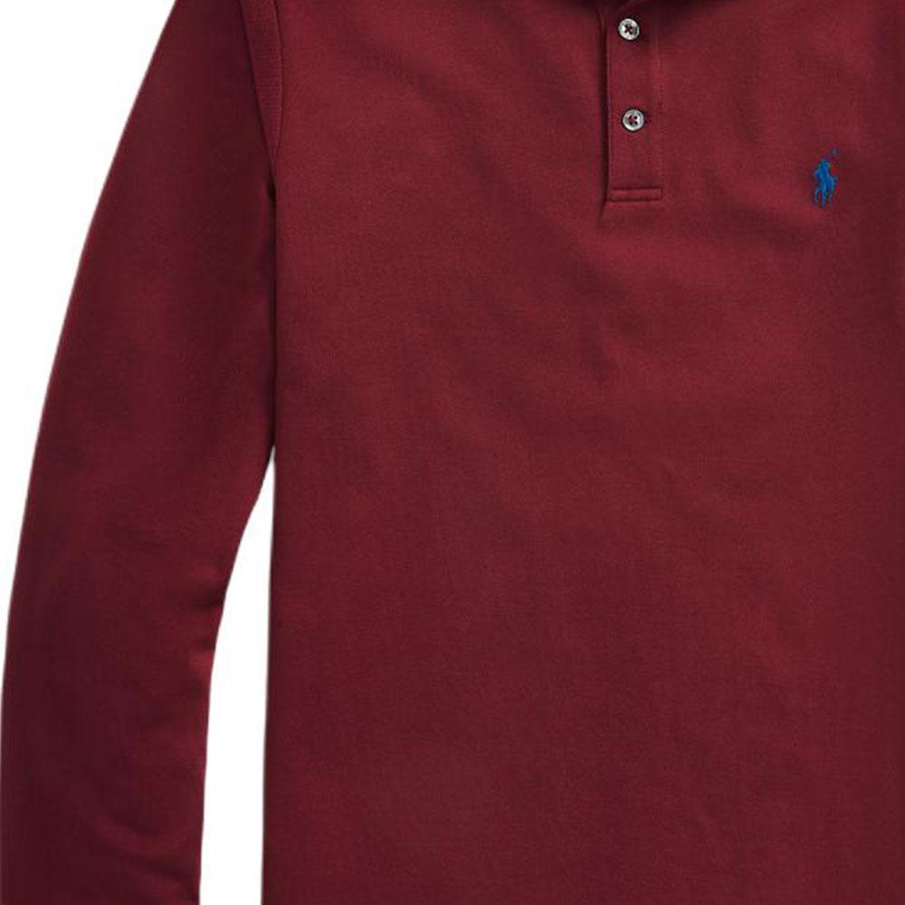 Polo Ralph Lauren Ss24 Pony Logo Brodert Poloskjorte Herre Poloskjorter Burgund 710814747-005