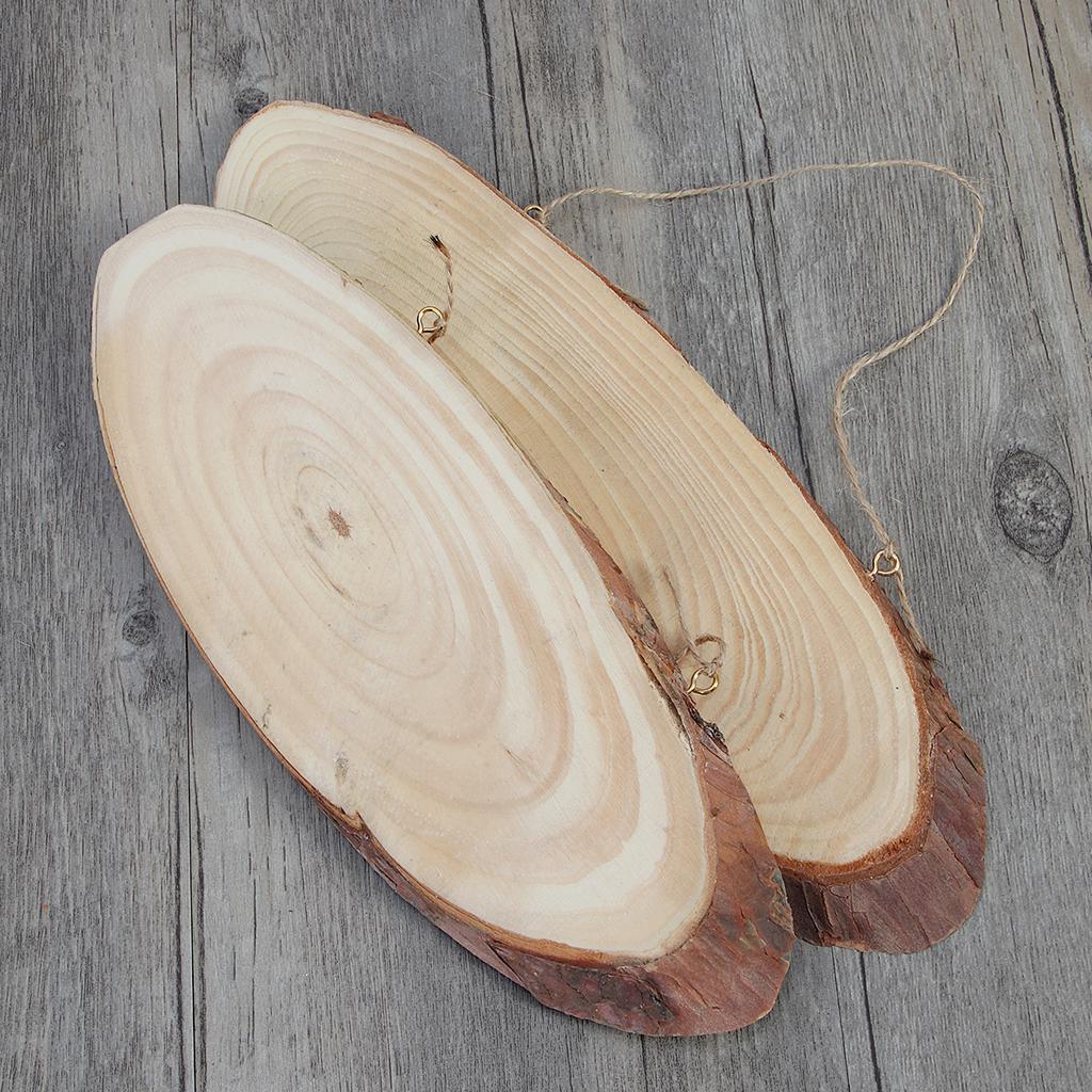 10pc Oval Log Slices Discs Wooden Wood Crafts Centerpieces Wedding Decor DIY