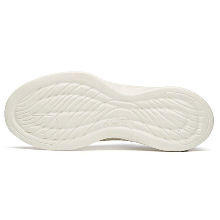 Anta Flyknit Cushioning Slip Resistant Abrasion Resistant Breathable Low Top Running Shoes Men's White Green 912125545-4