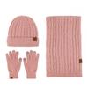Warm Winter Hat Soft Long Knit Scarf Fashion Beanie Hat Scarf Gloves Set  for Women & Men