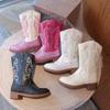 Bocanci Fete Copii Echipament Zăpadă Lungime Medie Strălucire Bocanc Western Cowboy Toamnă Copil Mare Călărie Fete Botas Mărimea 27-36 Pantofi Copii