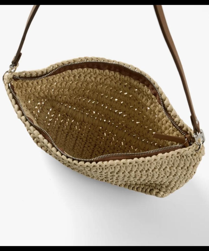 Loco Hawaii Raffia Strap Pouch Bag