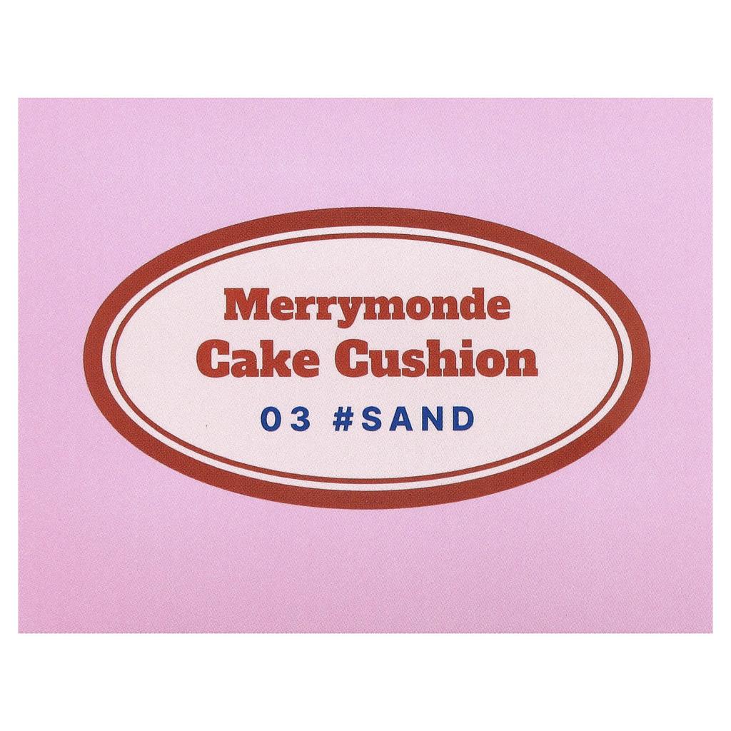 Merrymonde Cake Cushion, SPF 40, PA++, 03 Sand, 2 pcs, 11g each