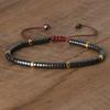 2x4mm Dainty Imperial Jasper Bracelet for Women Handwoven Adjustable Healing Stone Jewelry Alloy Main Material for Anniversary