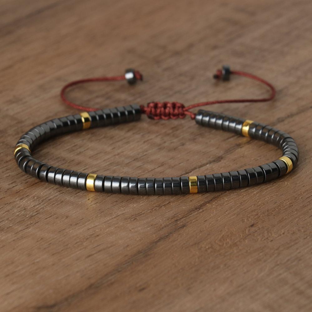 2x4mm Dainty Imperial Jasper Bracelet for Women Handwoven Adjustable Healing Stone Jewelry Alloy Main Material for Anniversary