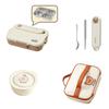 WORTHBUY Microwave 304 Stainless Steel Bento Lunch Box For Student 1500Ml Detachable Large Capacity Sealed Food Container Set