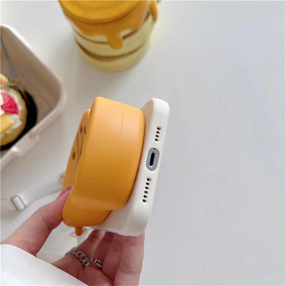 Cute 3D Snapper Wallet Lipstick Bag Crossbody Neck Rope Silicon case for 16Pro Max 11 12 13 14 15 Xr 8Plus cartoon cover