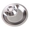 Dumpling Plate Stainless Steel Divided Platter Dinner Tray Sushi with Built in
