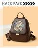 Women's Retro Leather Schoolbag - Versatile, Lightweight, High-Capacity Backpack