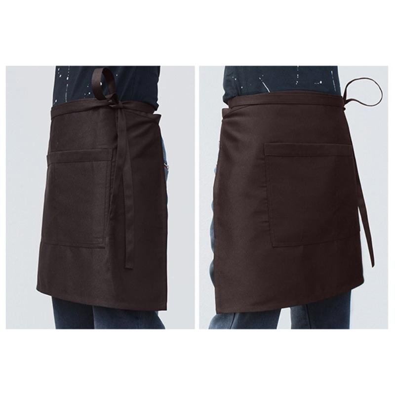 Cotton Waist  Apron With Pockets Premium Waterproof Anti-oil Anti-fouling Dust-proof Cooking Apron