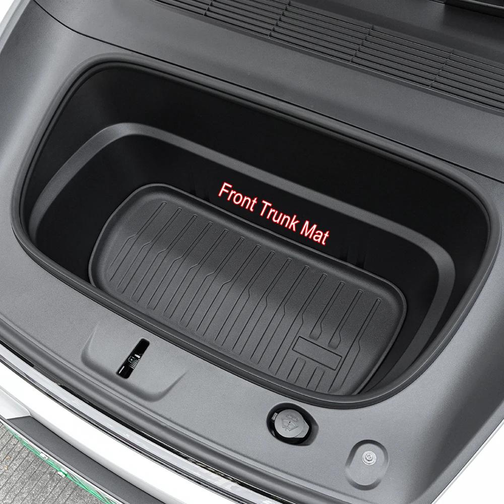 Front Rear Trunk Mat for 2025 2026 Tesla Model Y Juniper Cargo Mat Rear Seat Back Cover SeatBack Liner Pad Protector Accessories
