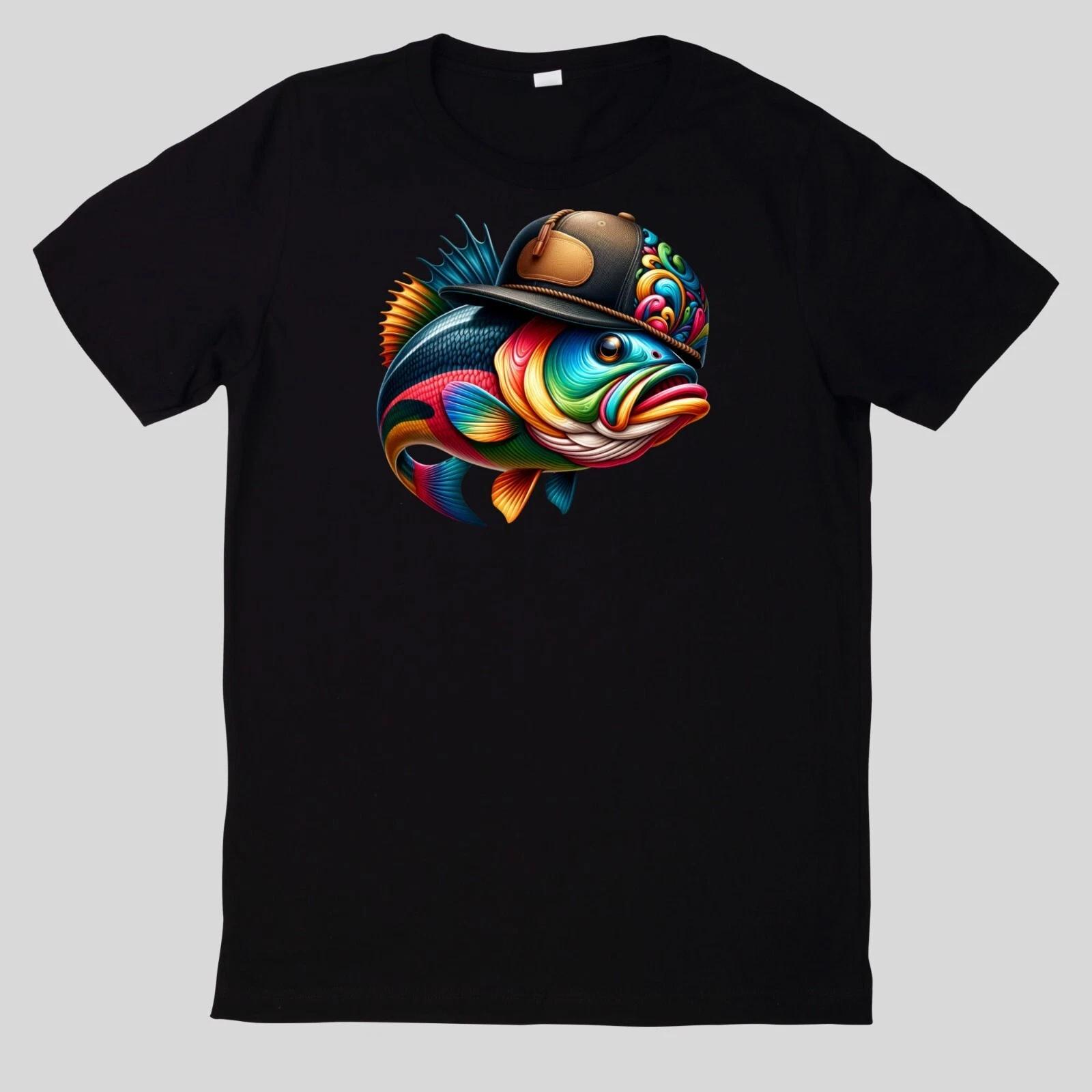T-Shirt Aquarell Lustiges Bassangeln XS