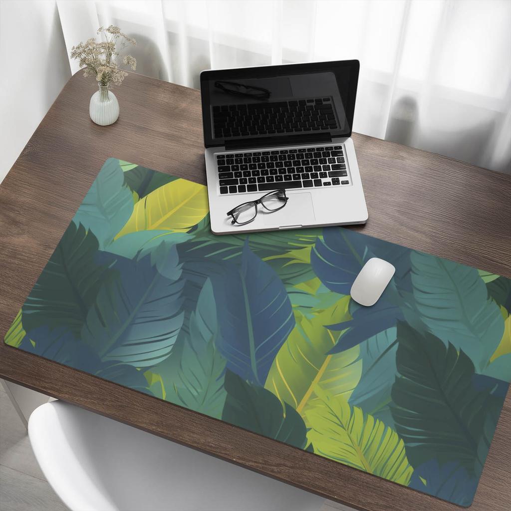 Anti-slip Mat for Mouse and Keyboard Tropical Leaves 120X60 Cm