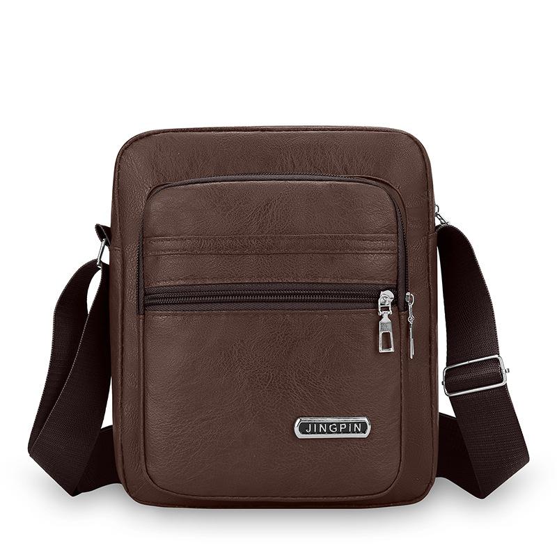 

Мужская сумка из ПУ кожи, корейская версия, новая наплечная сумка, деловая, для отдыха, большой вместимости, сумка-мессенджер, мужская наплечная сумка без.