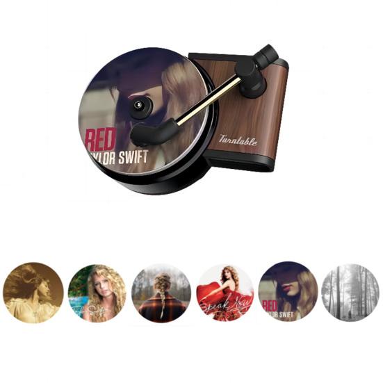 1 Set Car Air Freshener Vintage Record Player Turntable 6/12 Singer Compact Disc Fragrance Tablets Air Vent Mount Auto Aromatherapy Diffuser Ornament