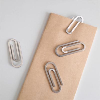 Paper Clip Stainless Steel Money Clip Creative Coin Clip Slim Lightweight Document Holder for Office School Home Use Card Photo Display Gift