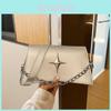 Trendy Minimalist Shoulder Bag Stylish Crossbody Handbag For Women In Black And White Colors