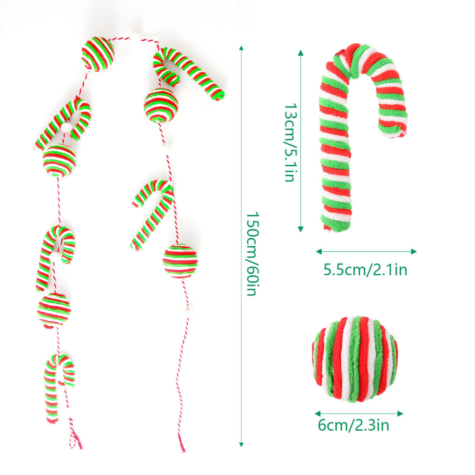 

Christmas Tree Decoration Red And White Cane Hook Shaped Ball Ornaments Classic Red Twisted Rattan For Party Decor Supplies One Size