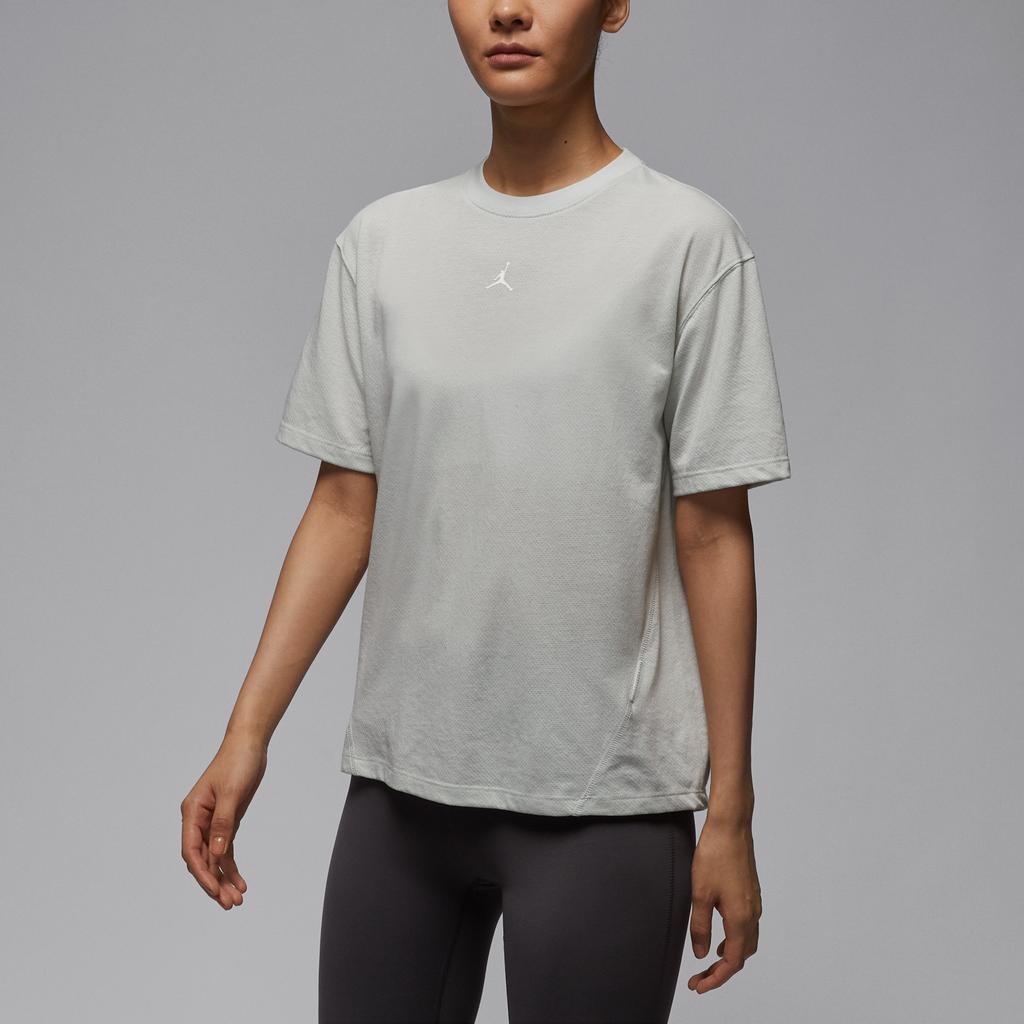 New Jordan Sport T Shirts Women's Light Silver/White FN5117-034