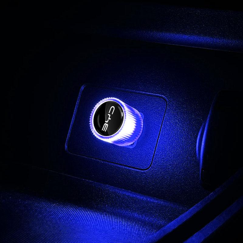 Car Emblem USB Atmosphere Light Portable Car Mini LED Lamp Caps For BYD Qing Song Tang Yuan F3 I3 F0 F6 S6 S8 E5 E6 G3 G6 L3 S7