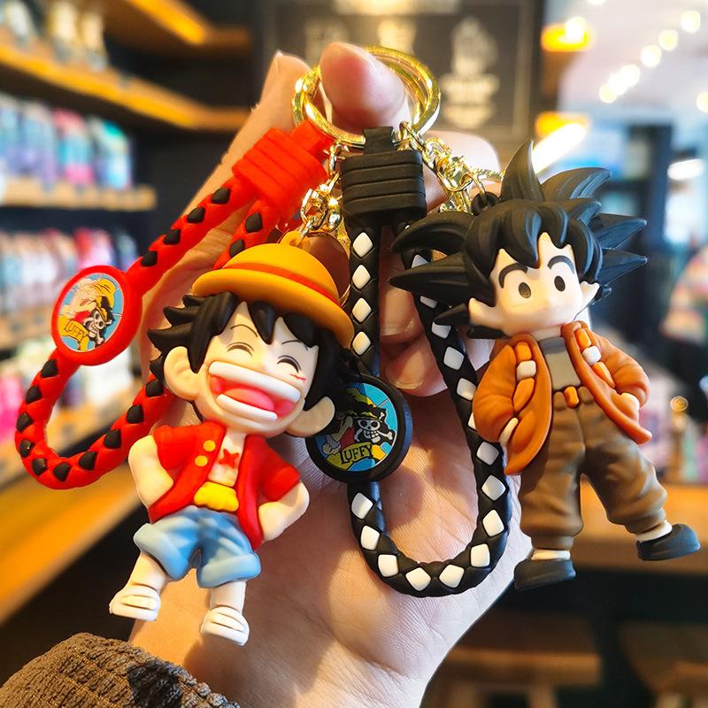 New Product: One Piece Keychain Decorations Including Zoro Doll Ace Luffy Figurine Key Ring and Claw Machine Prize Toys Anime