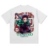 Summer Men's Short-sleeved Ghost Annihilation Blade Animation Character Printing Explosion Casual Loose Versatile T-shirt Heavy