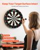 Dart Board, High-Grade Self-Healing Sisal Fiber Dartboard with Staple-Free Bullseye, Blade Wire & Rotating Number Ring, 450mm Professional Dartboard