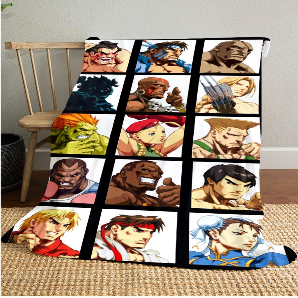 Super Street Fighter Ii Artwork Blanket Soft And Portable All Season Home Bed Sofa Blanket Office Travel Nap Break Warm Blanket