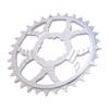 Bike Chainring 32T Round Chainwheel Hollow Aluminium Alloy Single Chain Ring Positive and Negative Tooth Disc Chainring