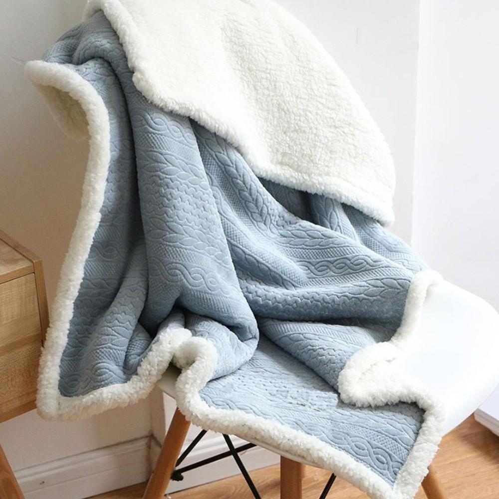 Thicken Flannel Blanket Shawl Double Layered Women Scarf Soft Warm Shawl  Travel