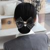 Lady Dance Headdress Women Spring Clips Hairgrips Cover Net Korean Bun Snood Bowknot Hair Bun Cover