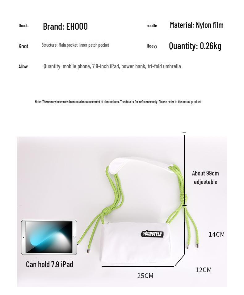 2025 Spring Fashion: Water-Repellent Nylon Cross-Body Bag for Women & Men