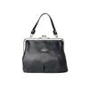 Queen Mother Silver Buckle Synthetic Leather Shoulder Tote Bag Women Handbags Black 52020003S000DPFN403