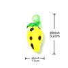 2Pcs Colorful Tiny Mango Charms Glass Pendant Cute Mini Fruits Ornaments DIY Craft Supplies Perfect Gifts for Handmade Lovers