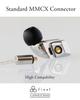 final C106 Silver Cord High Transmission MMCX TRS Cable, High-Purity OFC, Speed, (3.5mm 3-pole)