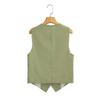 Fashion Style Summer New Women's Linen Blended Fine Cut Vest V-neck Casual Sleeveless Vest 8025939