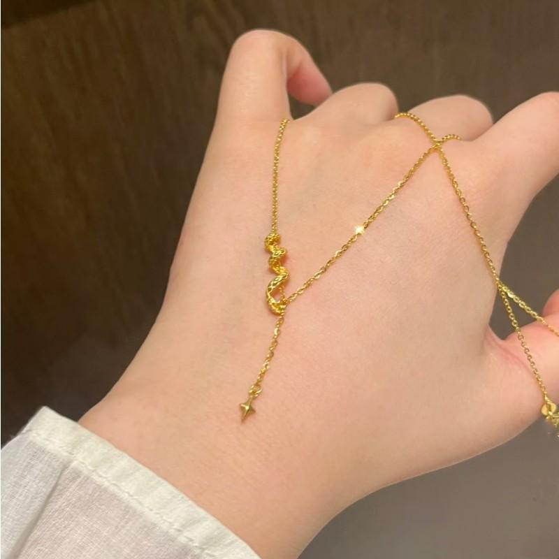 New Fashion Snake Shape Pendant Chain Necklace For Women Trendy Gold Color Girls Neck Choker Jewelry Wedding Accessories Gifts