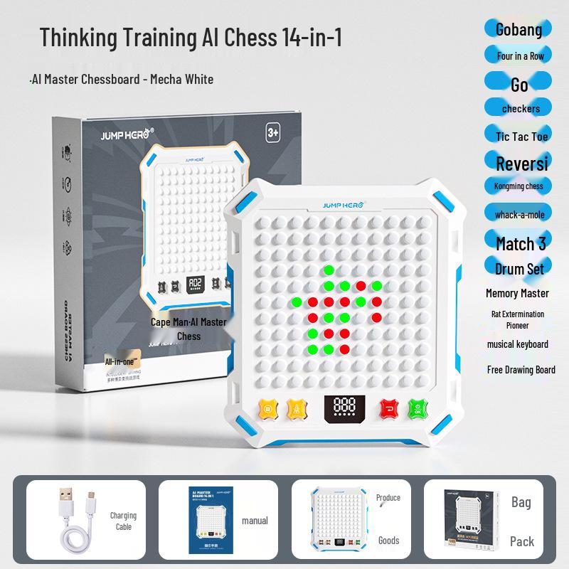 Cape Hero AI Tic-Tac-Toe: Parent-Child Game Board for Ages 3-12 - Smart Five-in-a-Row Toy Gift
