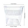 3PCS 4-grides Design Hydroponic Flower Pot with Drainage Holes Transparent Planting Basket Plastic Square Tulip Bulb Planter