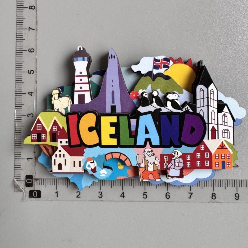 Norvegia IBIZA Barcelona Spania New York Seattle SUA Arabia Saudită Dubai Barcelona magnet de frigider din lemn decorare casă cadouri pentru prieteni