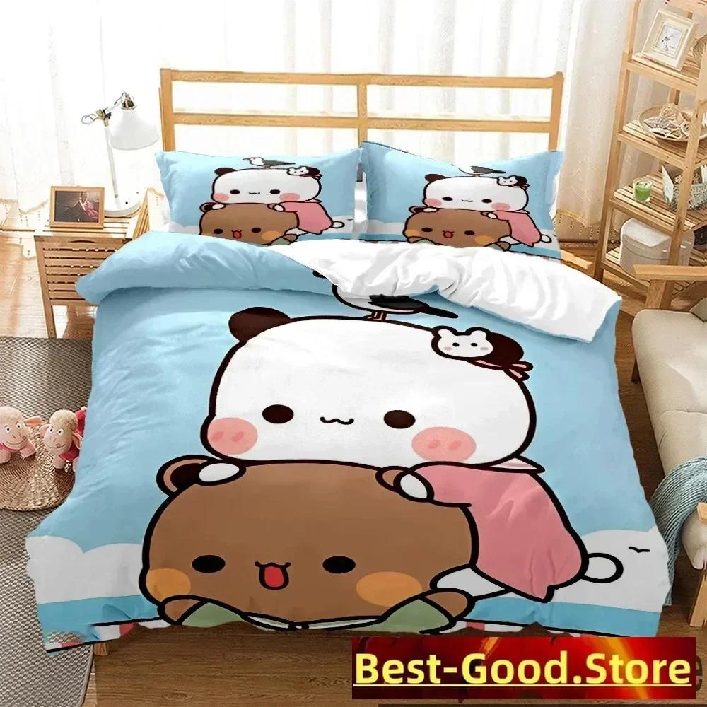 3D Print Bubu Dudu Cartoon Bear Panda Bedding Set Printed With Pillowcase Duvet Cover Soft Single Double Queen Super King Size
